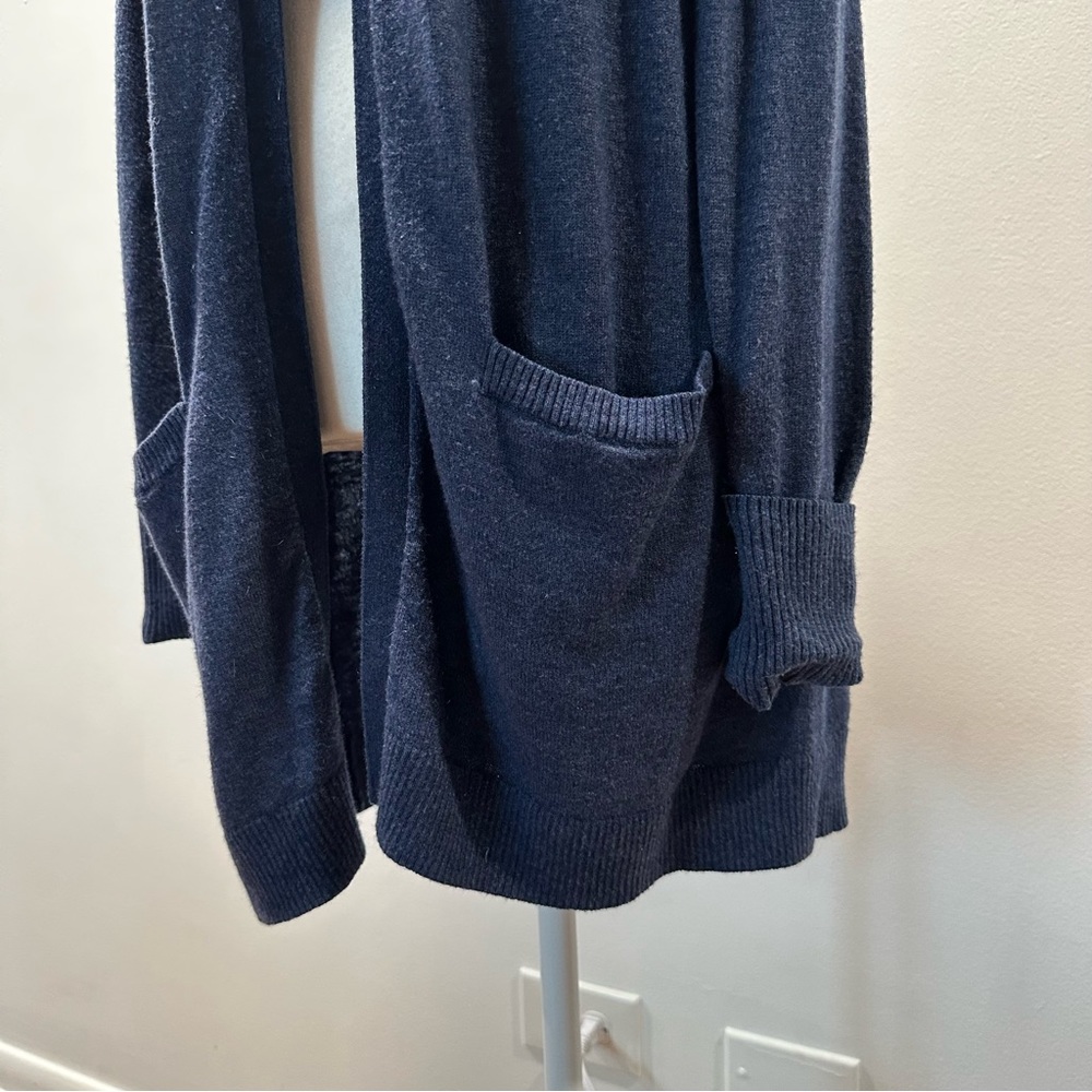 Fat Face Cashmere Wool Blend Blue Long Open Cardigan Women’s size 10 - Picture 2 of 9